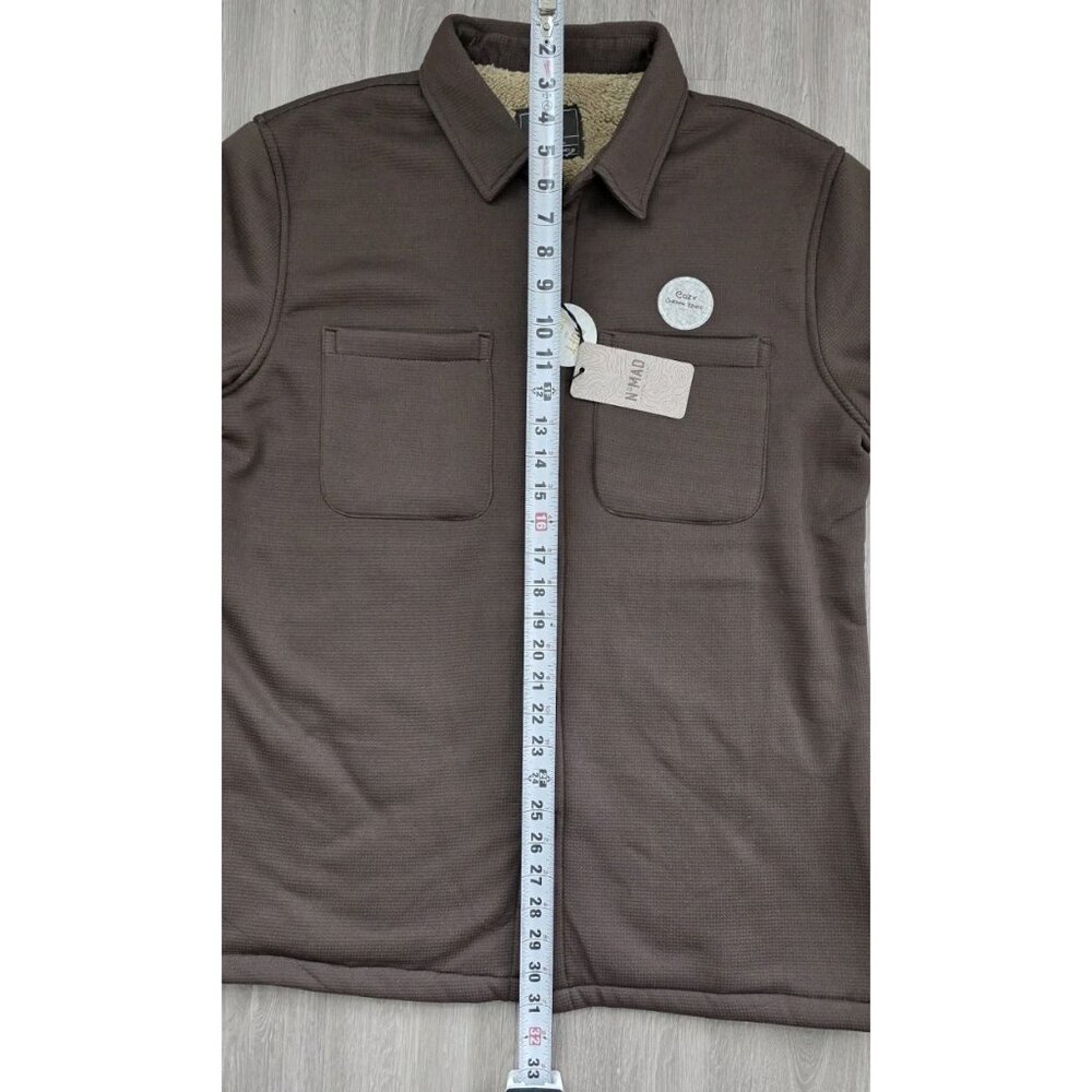 Nomad Sherpa Lined Shacket Men’s M Brown Button Front Shirt Jacket‎ - Picture 4 of 14